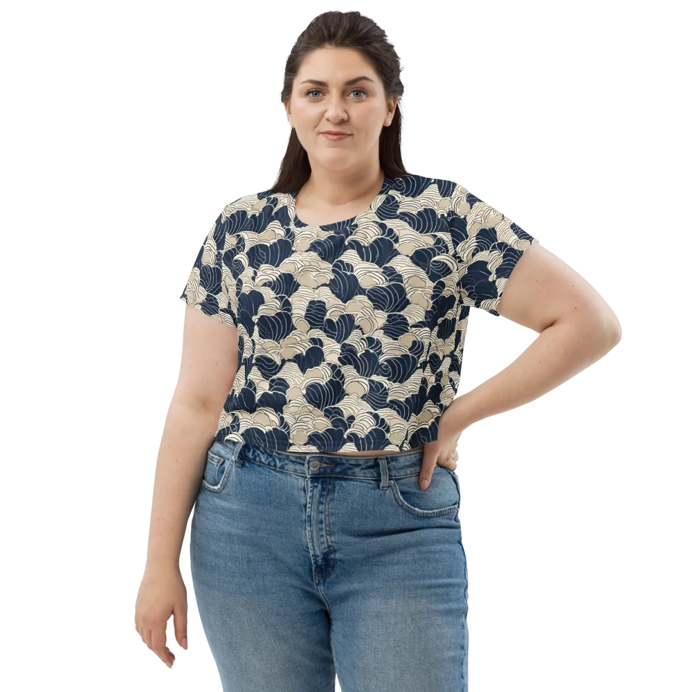 Midnight Conch on Crop Tee — Front