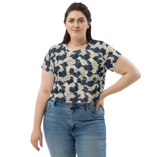 Midnight Conch on a Crop Tee