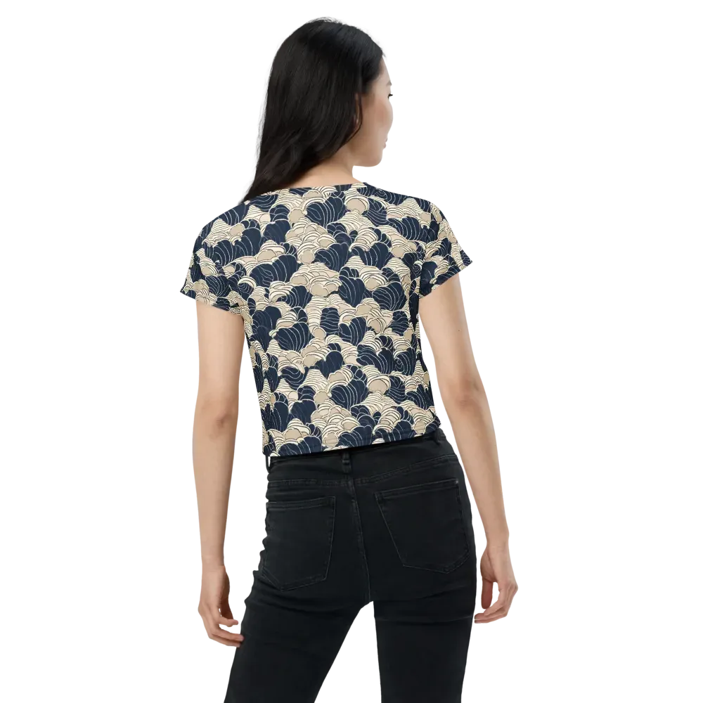 Midnight Conch on Crop Tee — Back