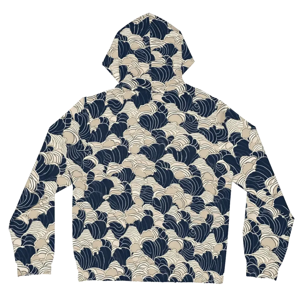 Midnight Conch on Women's Full-Zip Hoodie — Back