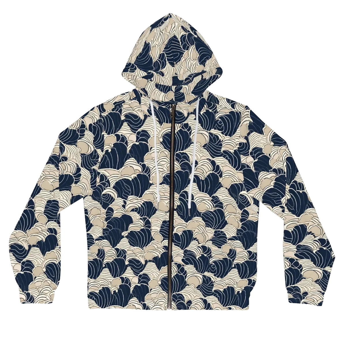 Midnight Conch on Women's Full-Zip Hoodie — Front
