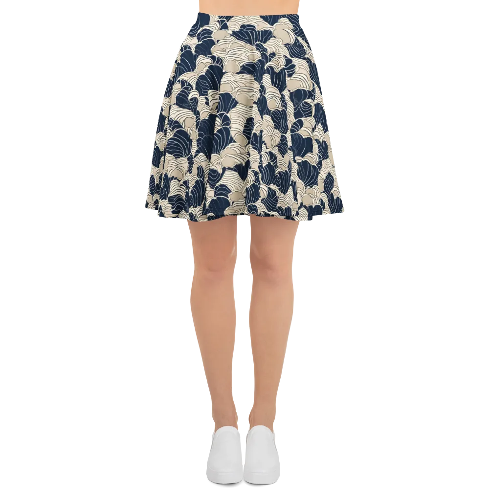 Midnight Conch on Skater Skirt — Front