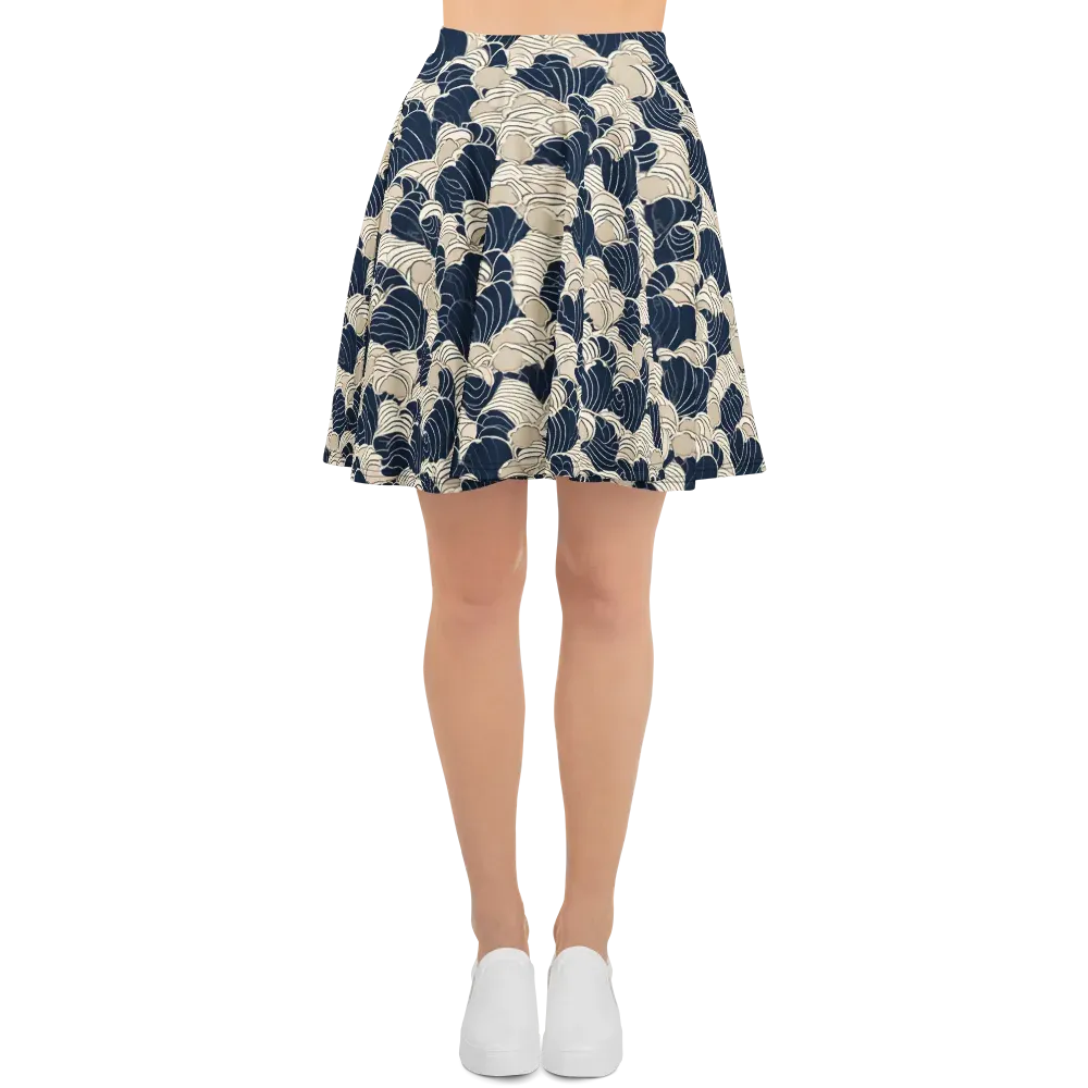Midnight Conch on Skater Skirt — Front