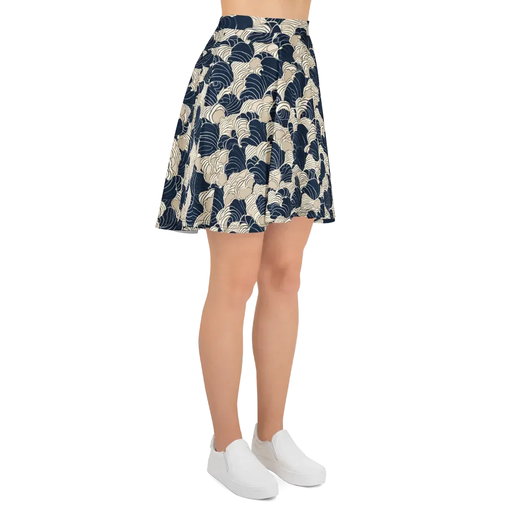 Midnight Conch on Skater Skirt — Right