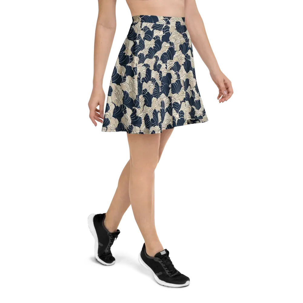 Midnight Conch on Skater Skirt — Right