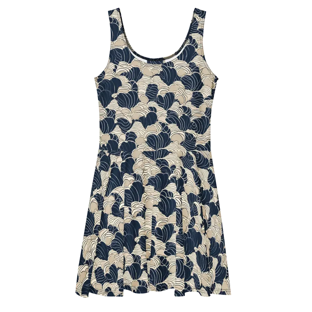 Midnight Conch on Skater Dress — Front