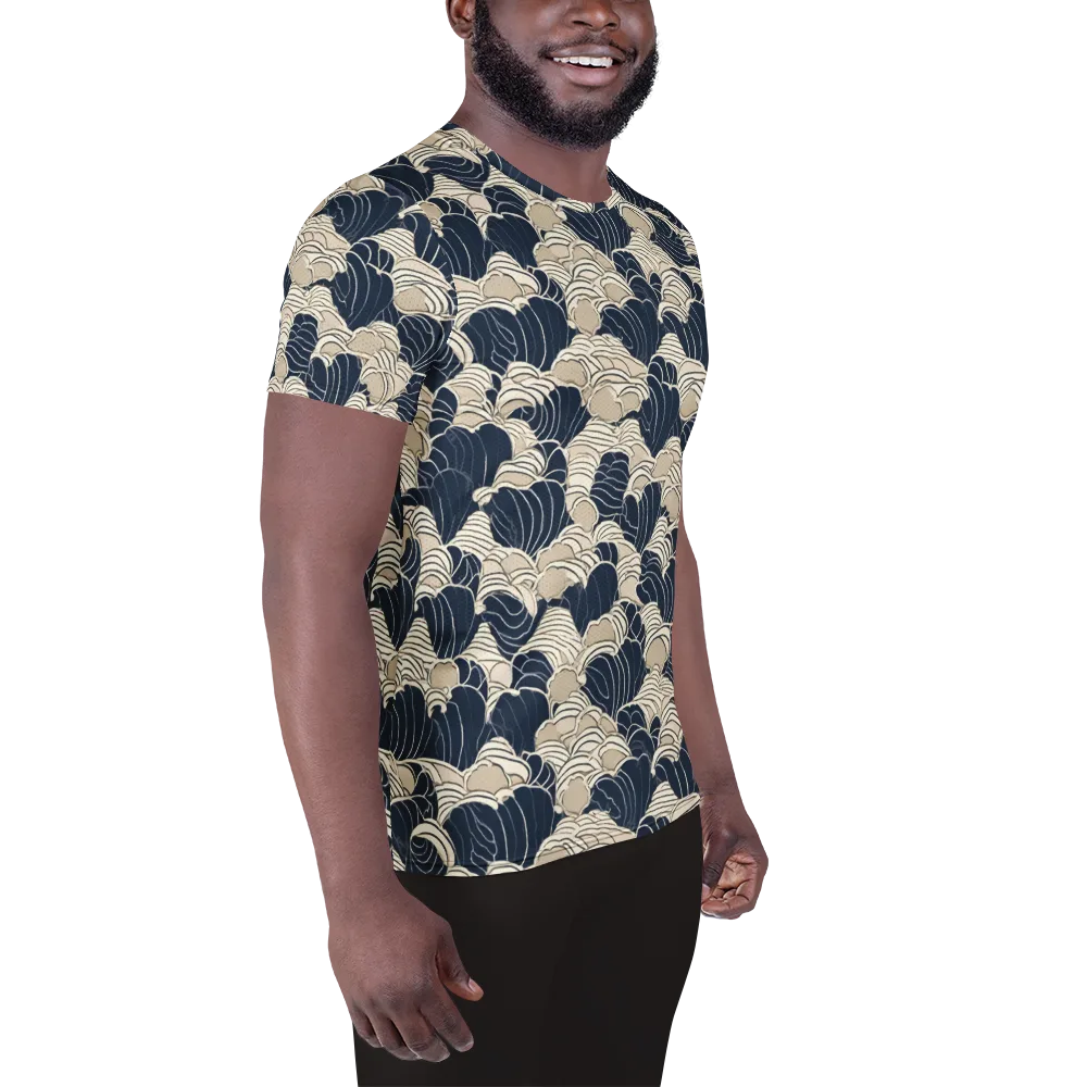 Midnight Conch on Men's Athletic T-Shirt — Right