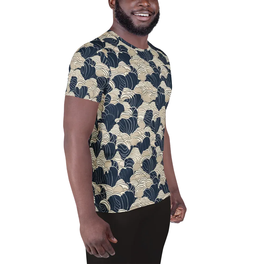Midnight Conch on Men's Athletic T-Shirt — Right