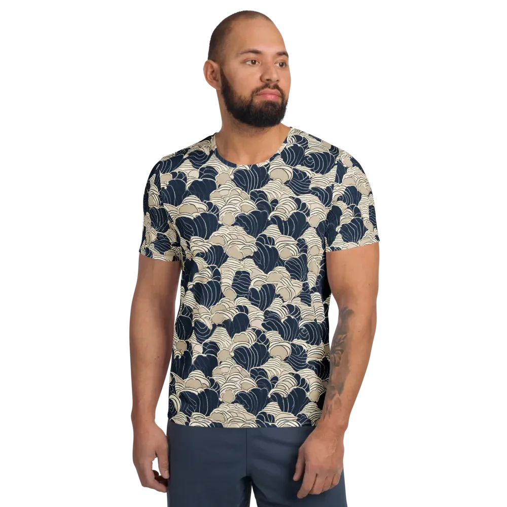 Midnight Conch on Men's Athletic T-Shirt — Front