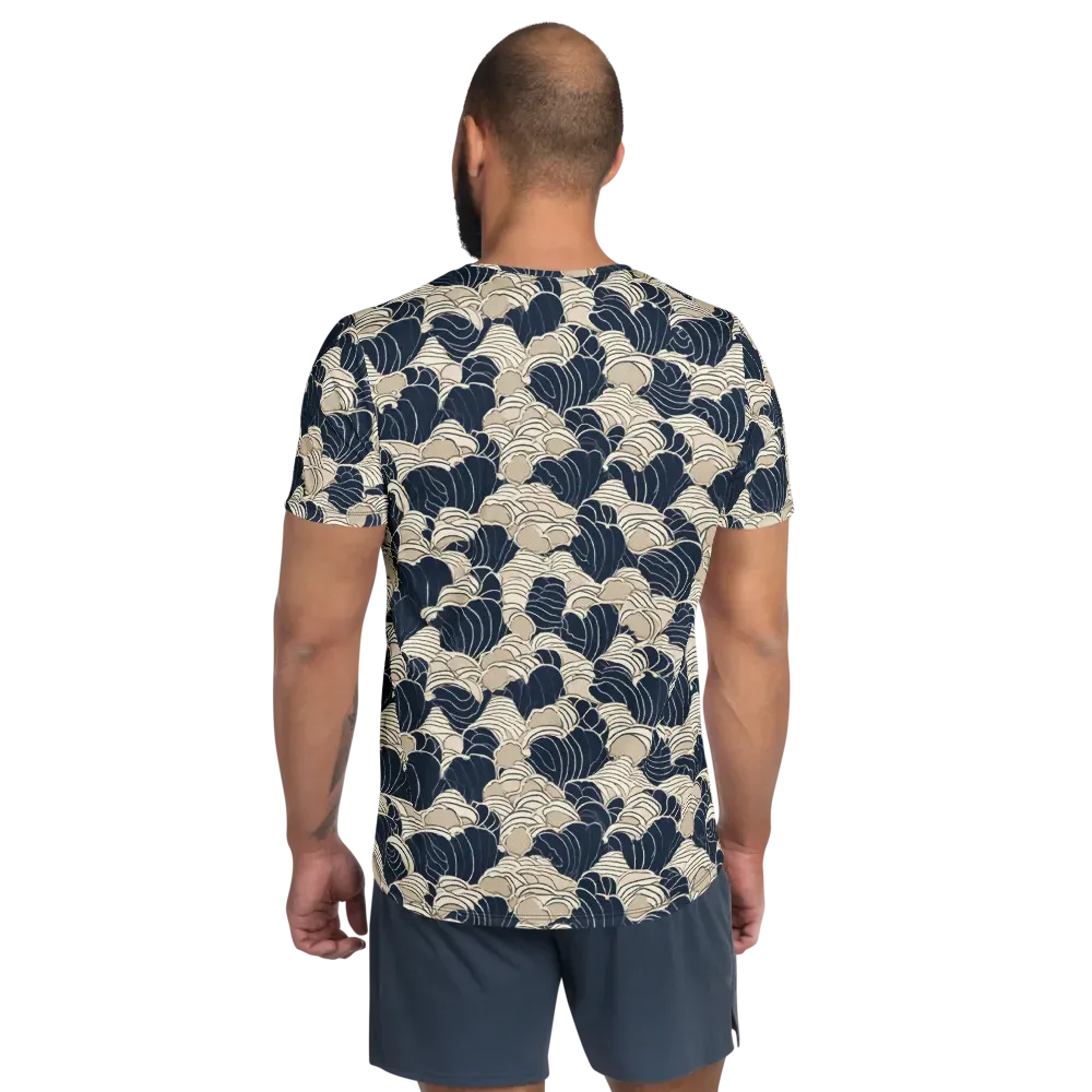 Midnight Conch on Men's Athletic T-Shirt — Back