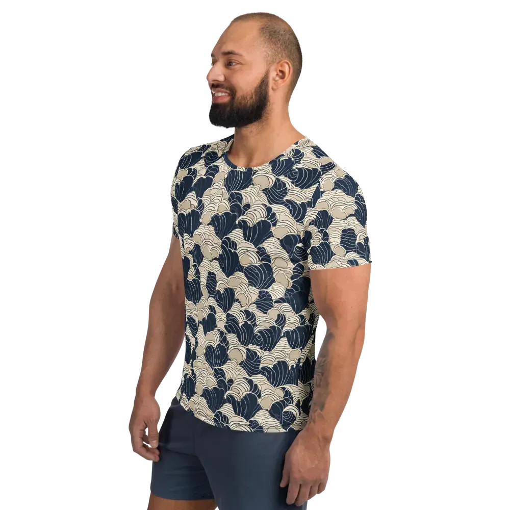 Midnight Conch on Men's Athletic T-Shirt — Left
