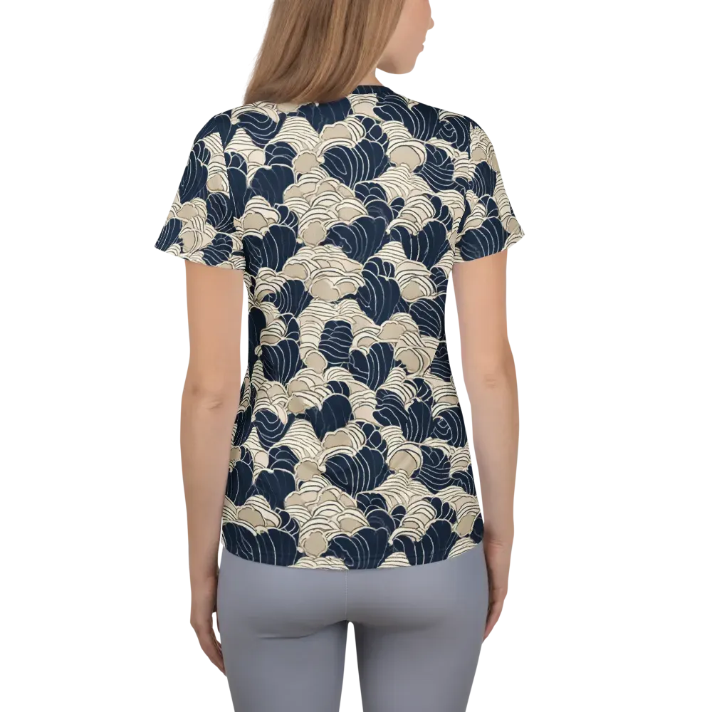 Midnight Conch on Women's Athletic T-Shirt — Back