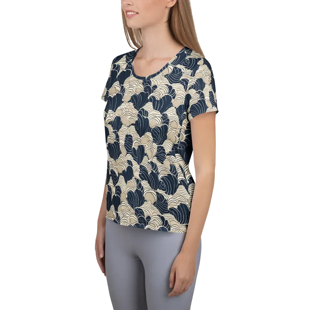 Midnight Conch on Women's Athletic T-Shirt — Left