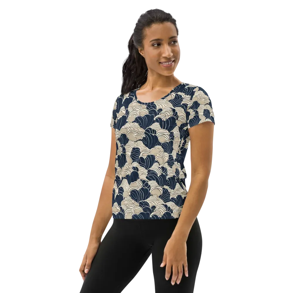 Midnight Conch on Women's Athletic T-Shirt — Left
