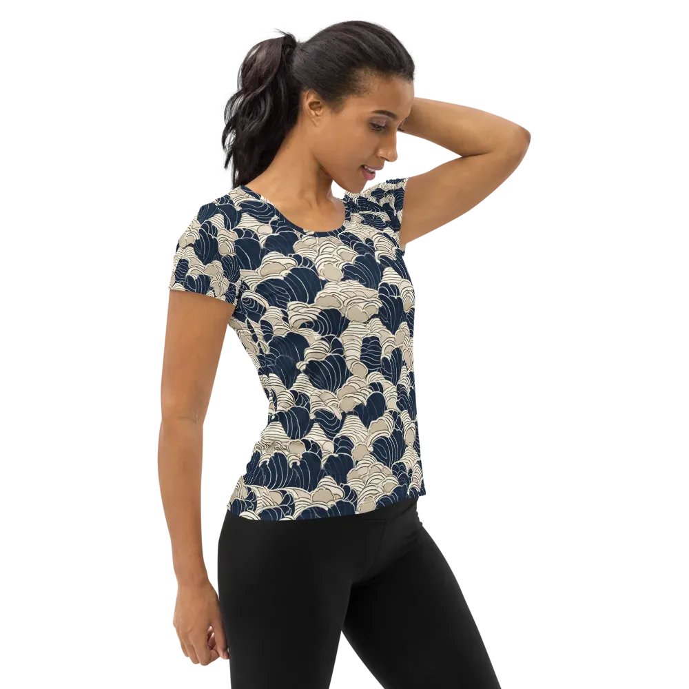 Midnight Conch on Women's Athletic T-Shirt — Right