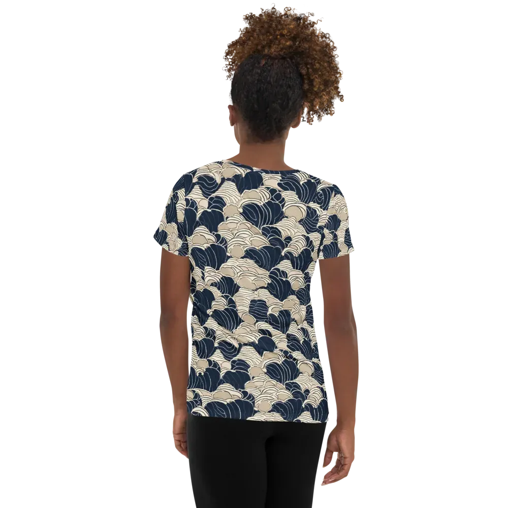 Midnight Conch on Women's Athletic T-Shirt — Back