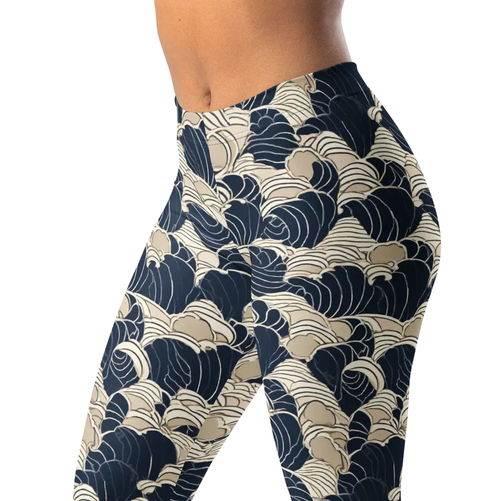 Midnight Conch on Leggings — Left Front