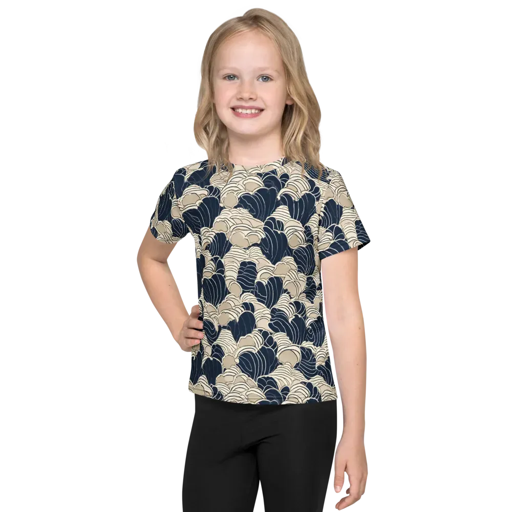 Midnight Conch on Kids Crew Neck T-Shirt — Front