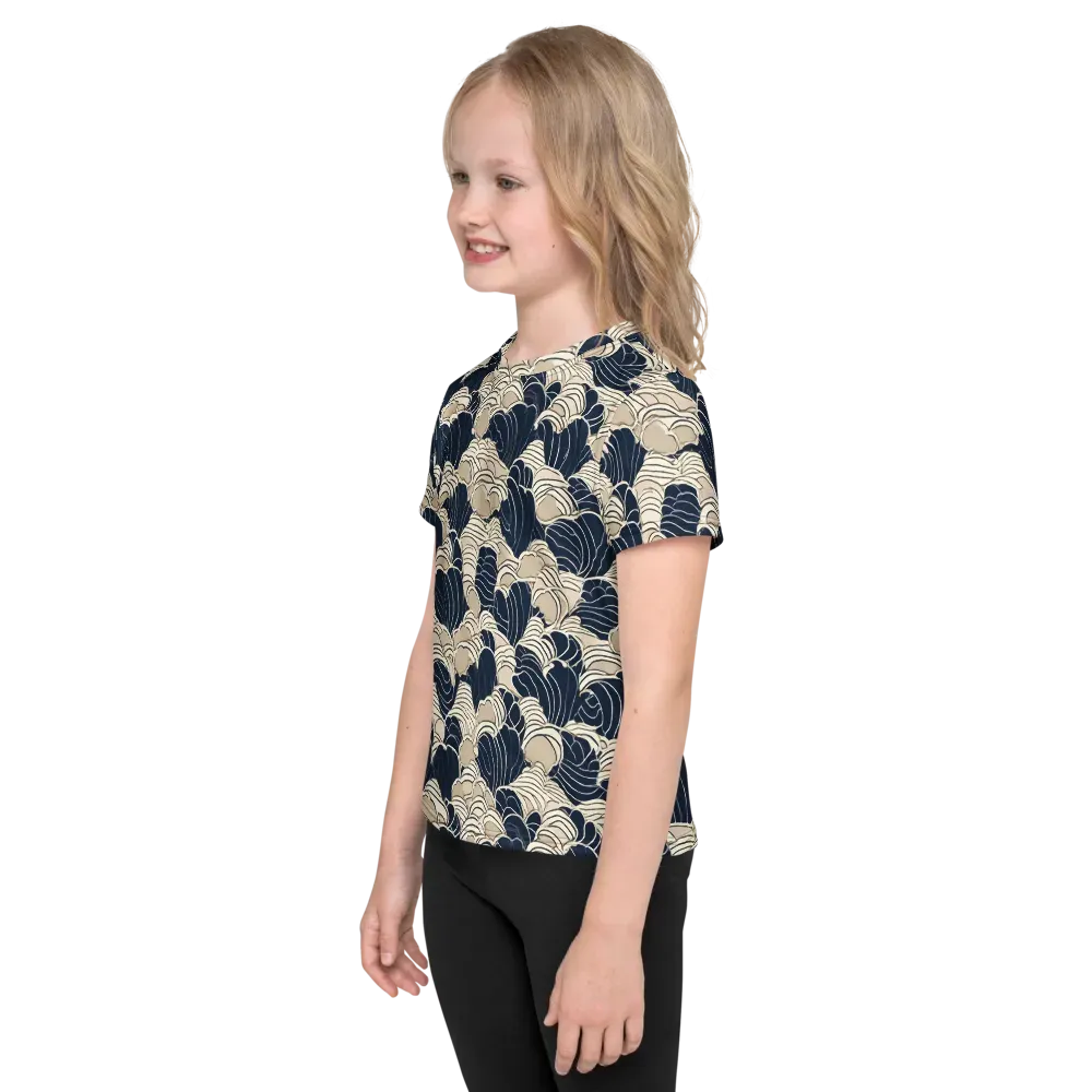 Midnight Conch on Kids Crew Neck T-Shirt — Left