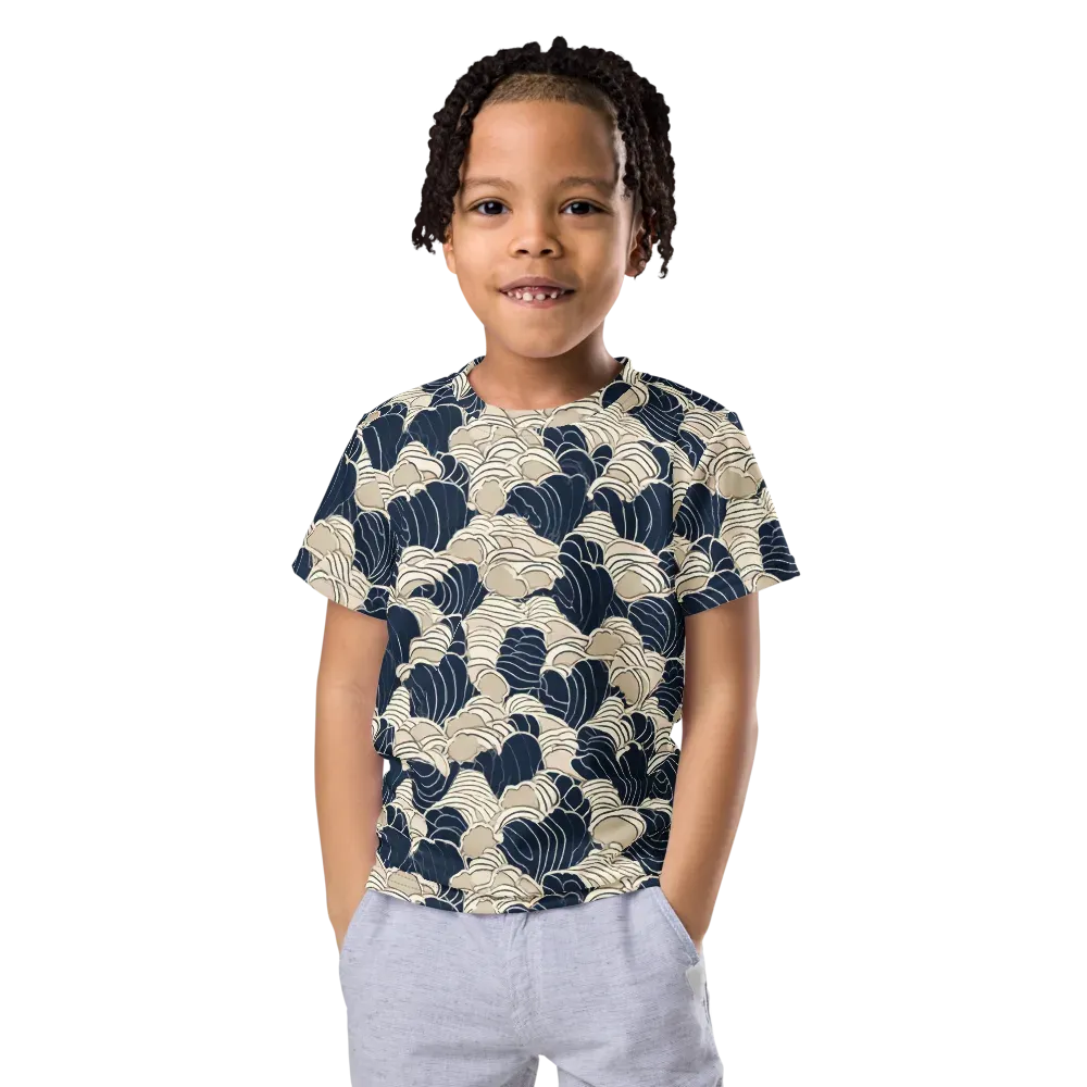 Midnight Conch on Kids Crew Neck T-Shirt — Front