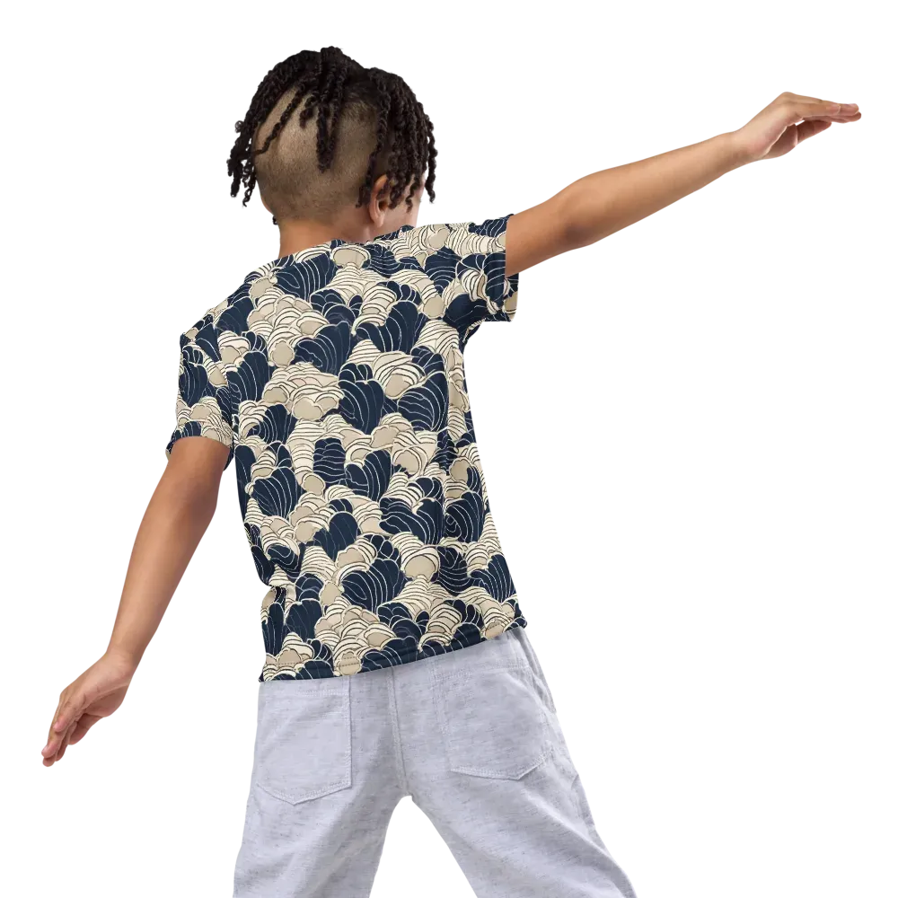 Midnight Conch on Kids Crew Neck T-Shirt — Back