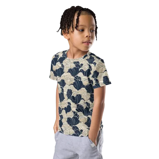 Midnight Conch on a Kids Crew Neck T-Shirt