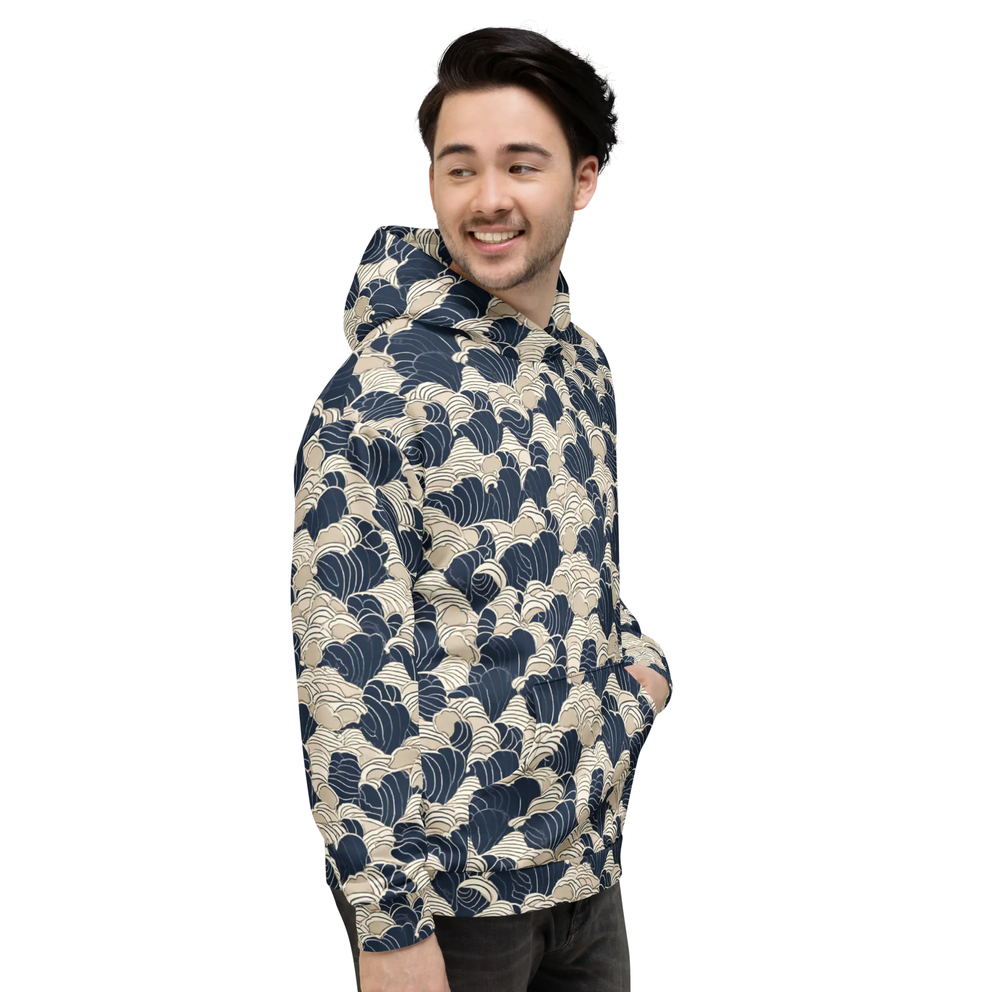 Midnight Conch on Hoodie — Right