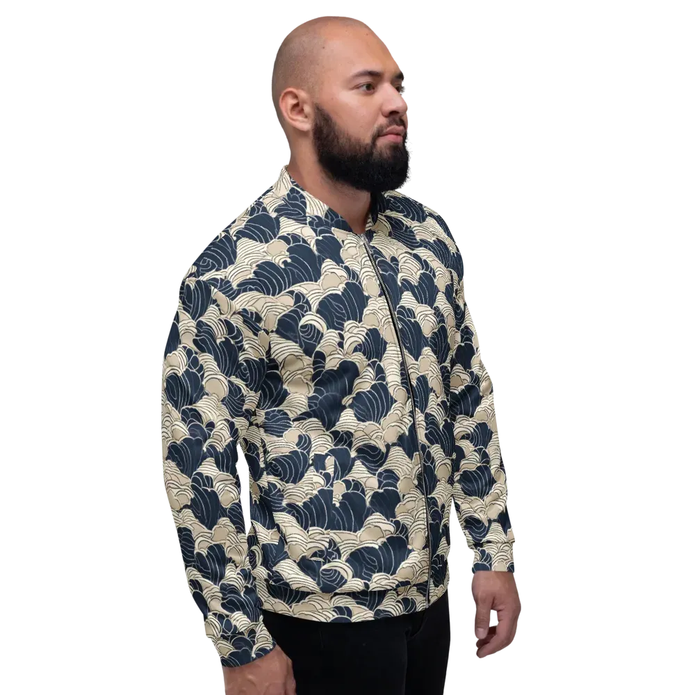 Midnight Conch on Bomber Jacket — Right
