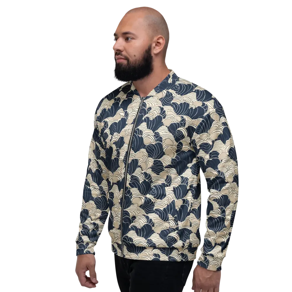 Midnight Conch on Bomber Jacket — Left