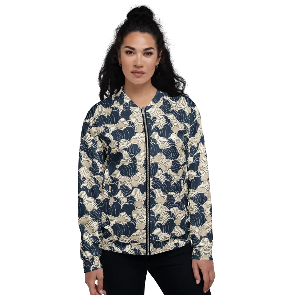 Midnight Conch on Bomber Jacket — Front