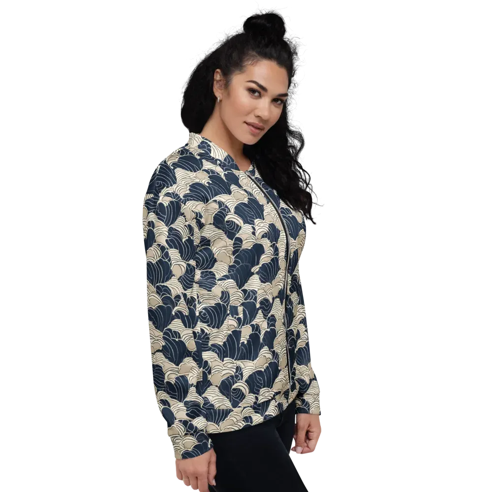 Midnight Conch on Bomber Jacket — Right