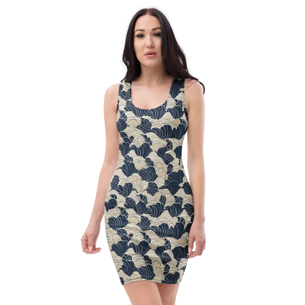 Midnight Conch on Bodycon Dress — Front