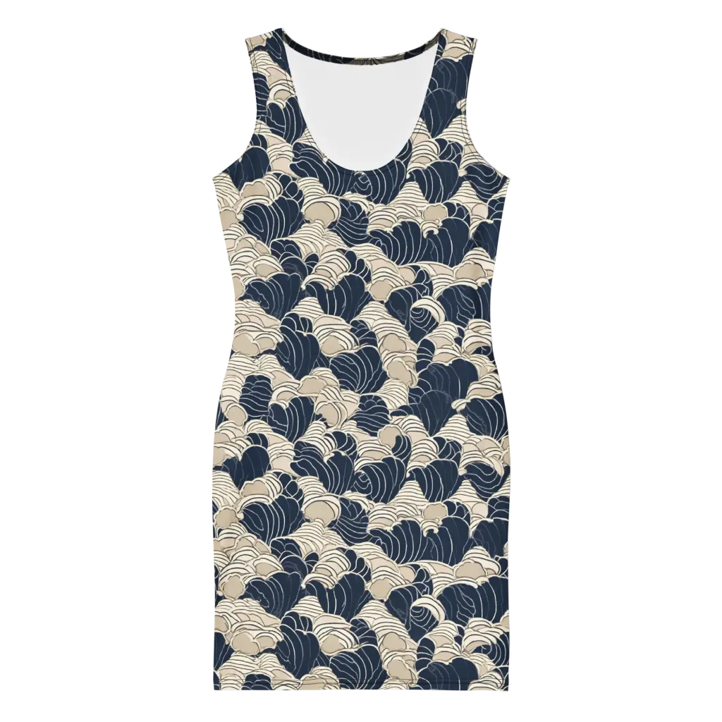 Midnight Conch on Bodycon Dress — Front