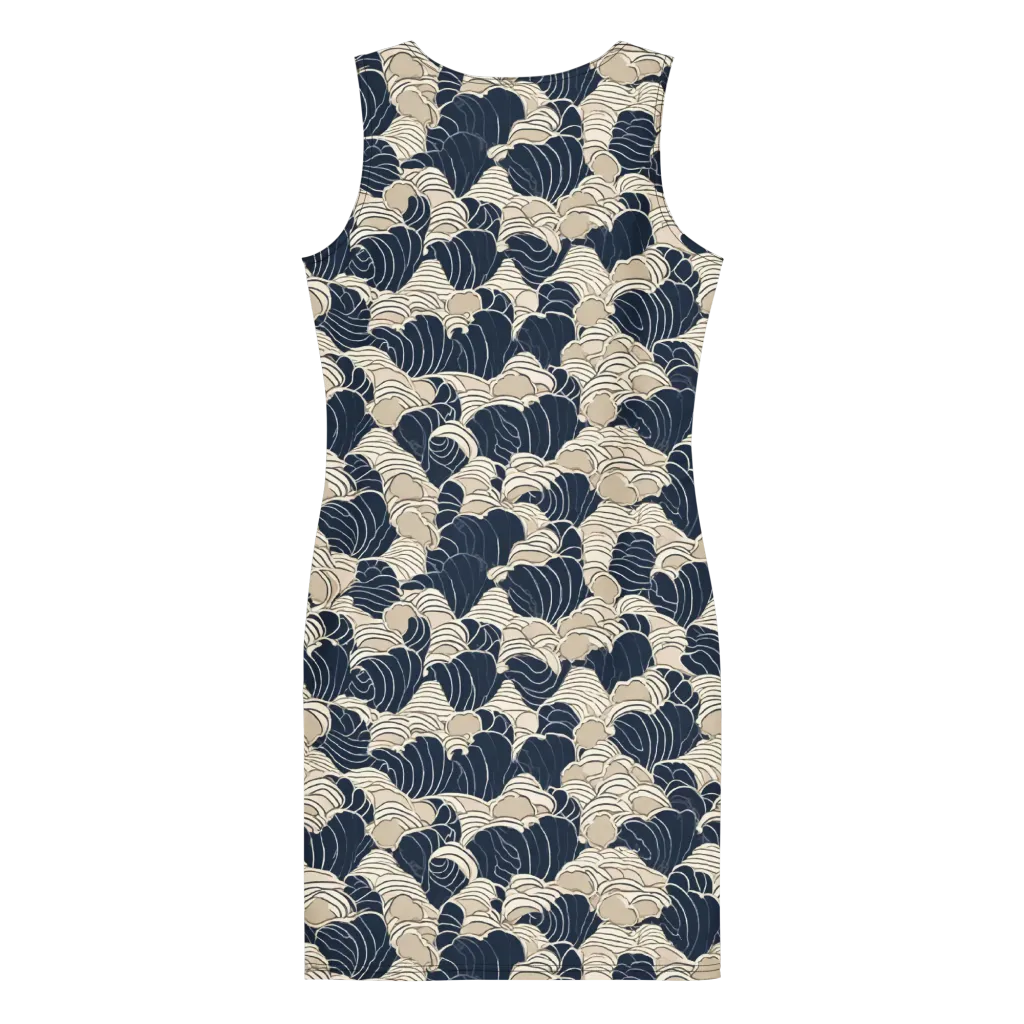 Midnight Conch on Bodycon Dress — Back