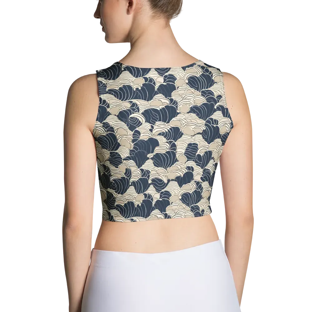 Midnight Conch on Crop Top — Back