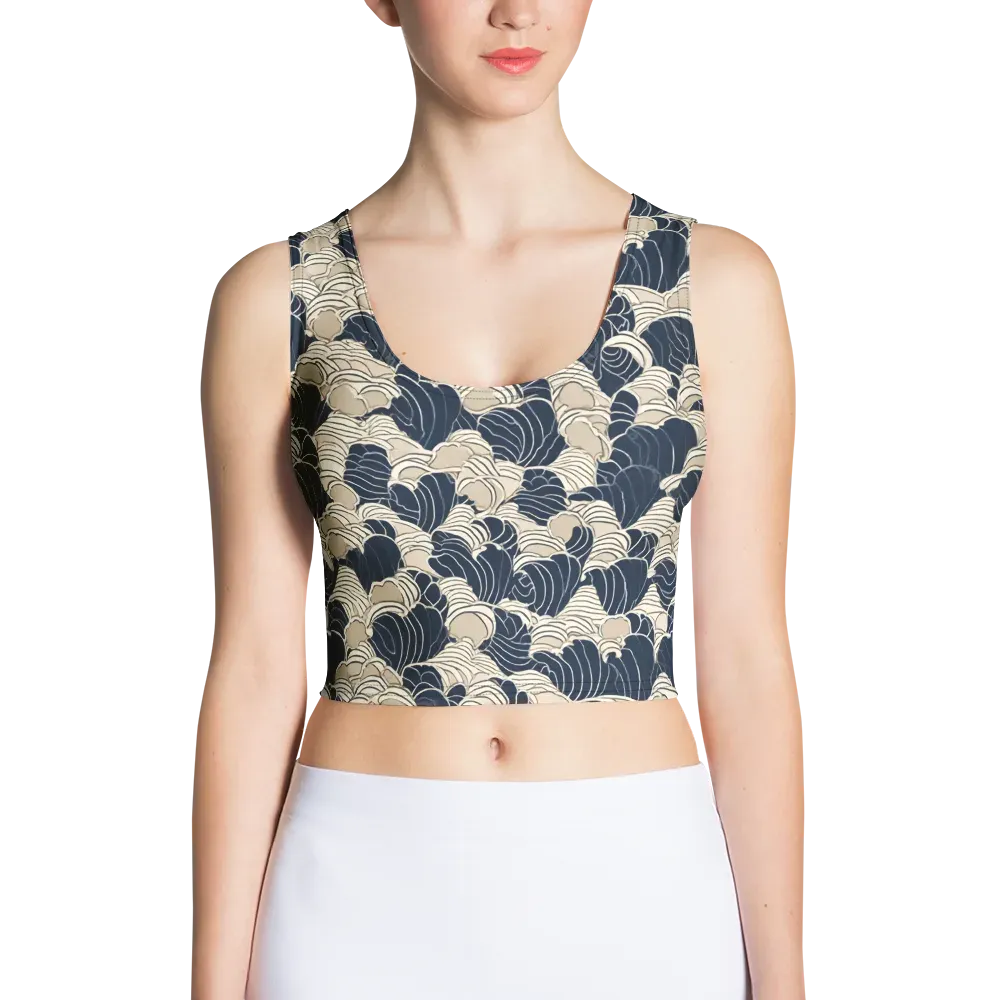 Midnight Conch on Crop Top — Front