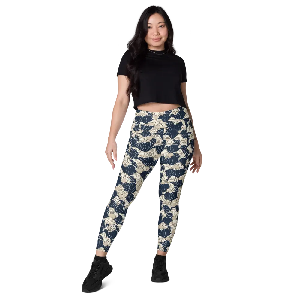 Midnight Conch on Leggings with Pockets — Front