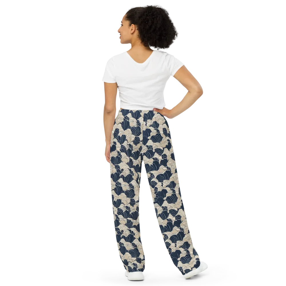 Midnight Conch on Wide-Leg Pants — Back