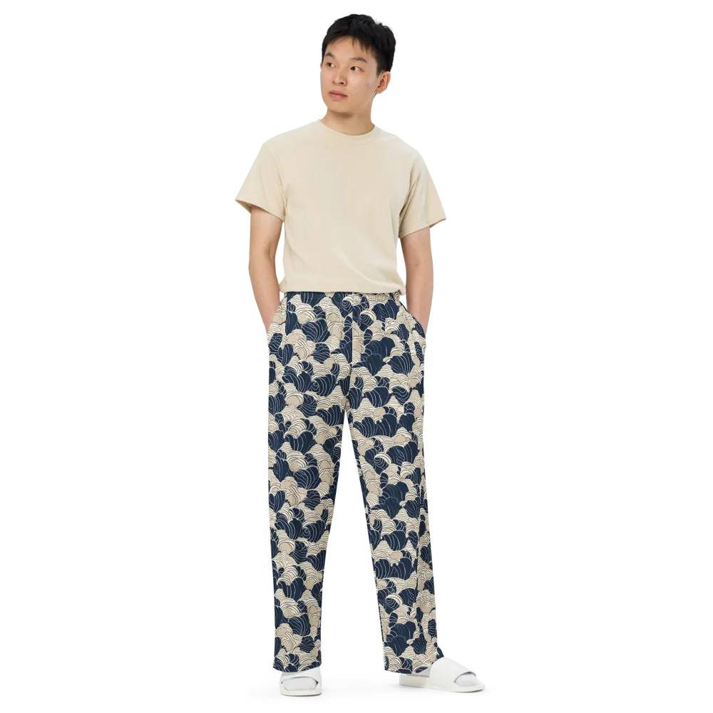 Midnight Conch on Wide-Leg Pants — Front