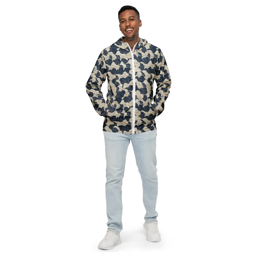 Midnight Conch on Men's Windbreaker — Front