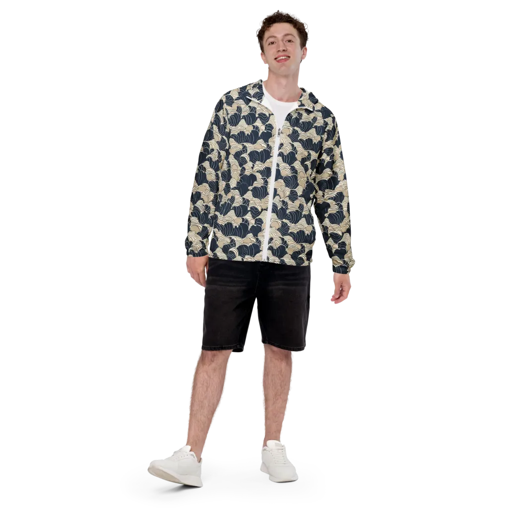 Midnight Conch on Men's Windbreaker — Front