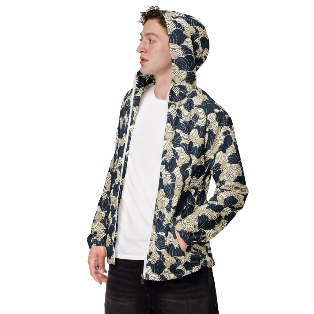 Midnight Conch on Men's Windbreaker — Left Front