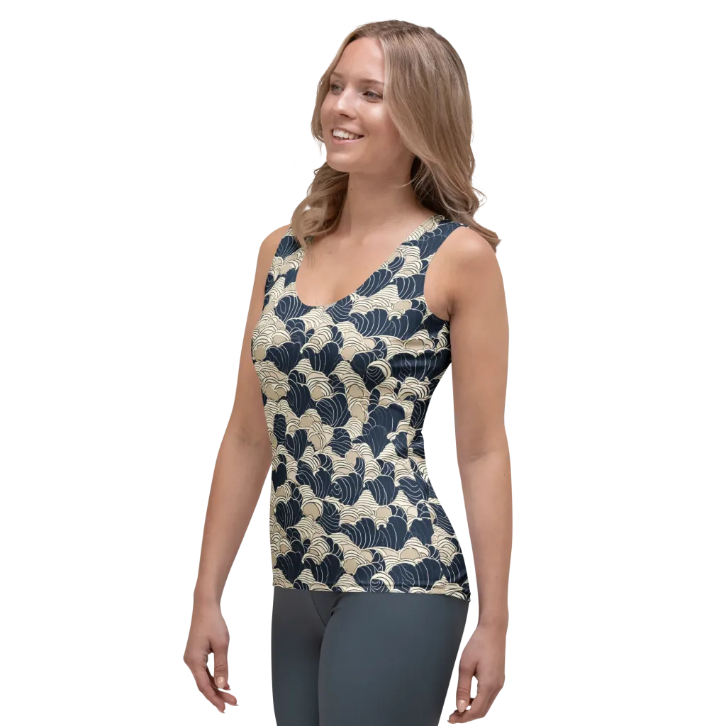 Midnight Conch on Women's Tank Top — Left Front