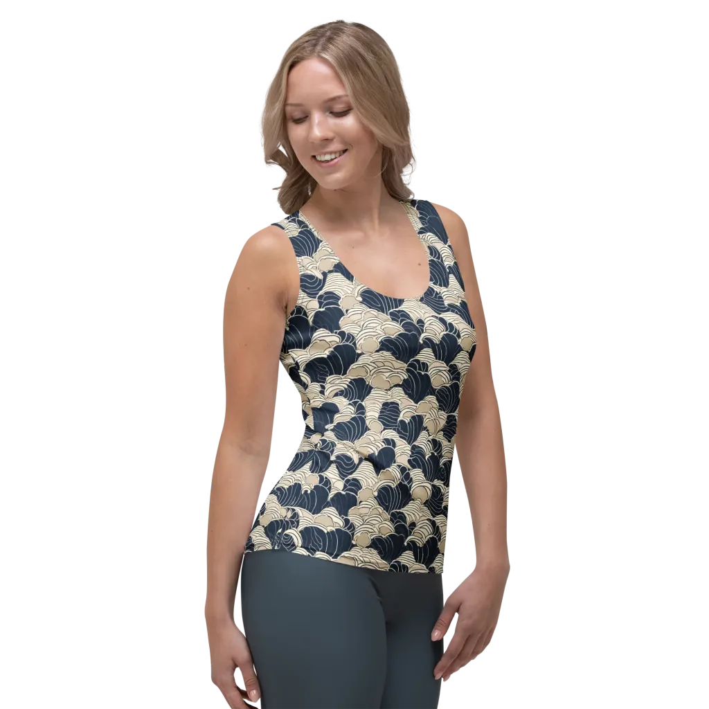 Midnight Conch on Women's Tank Top — Right Front
