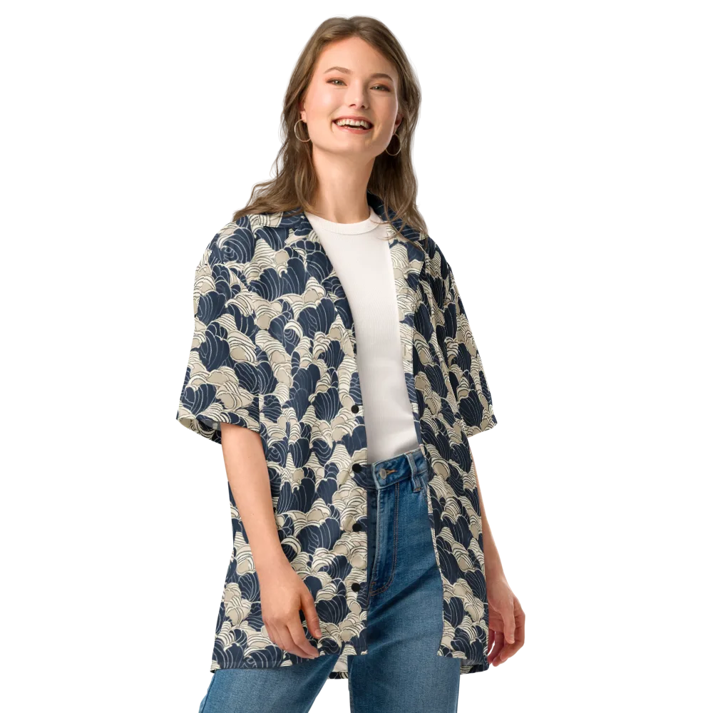 Midnight Conch on Button Shirt — Front