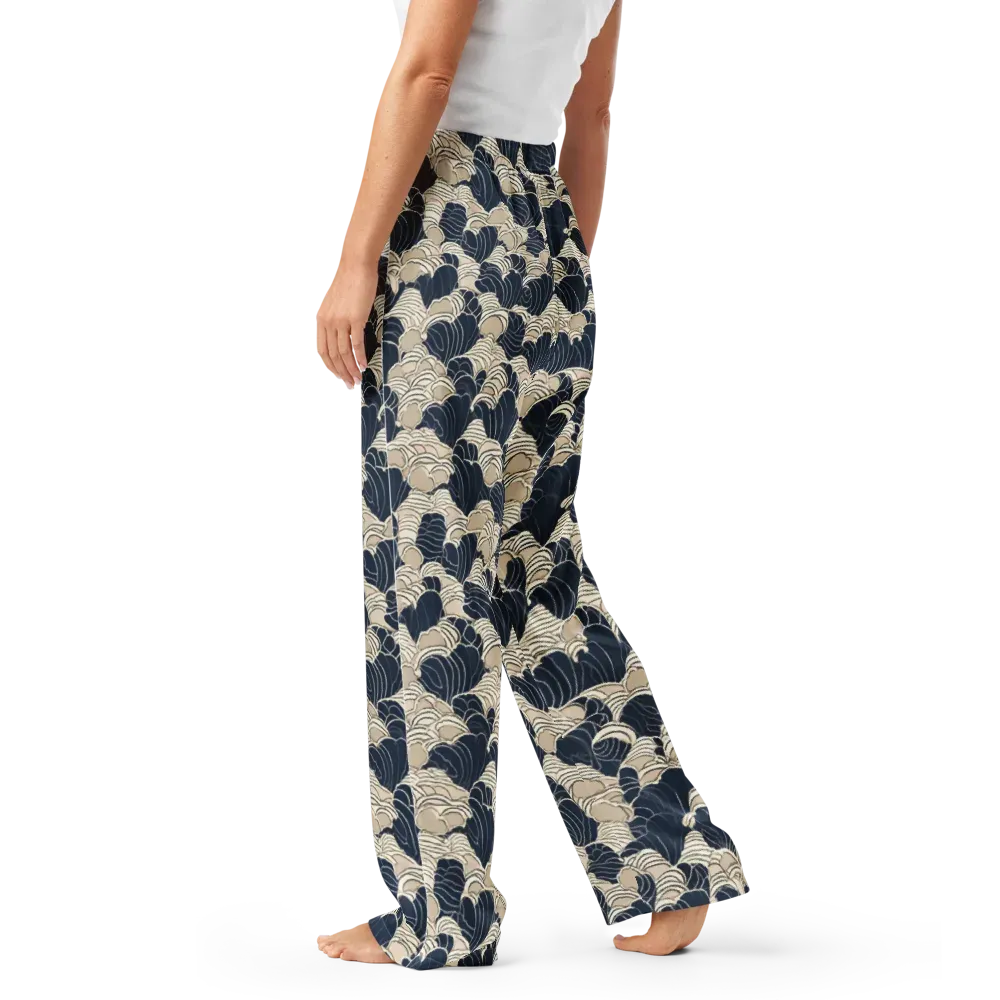 Midnight Conch on Women's Pajama Pants — Left