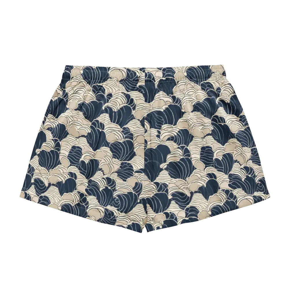Midnight Conch on Women's Pajama Shorts — Back