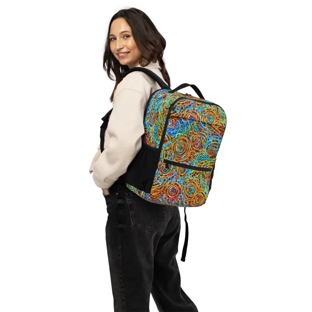 Electric Mandala on Utility Backpack — Back
