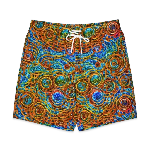 Electric Mandala on a Men's Board Shorts