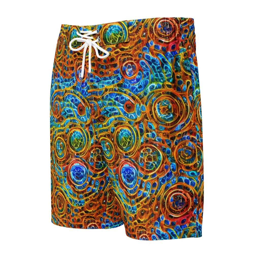 Electric Mandala on Men's Board Shorts — Front